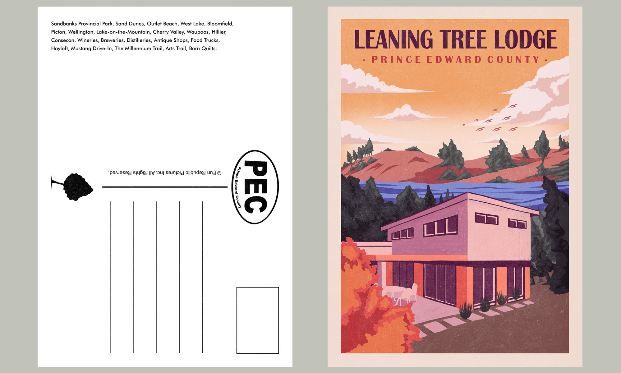 Leaning Tree Lodge postcard