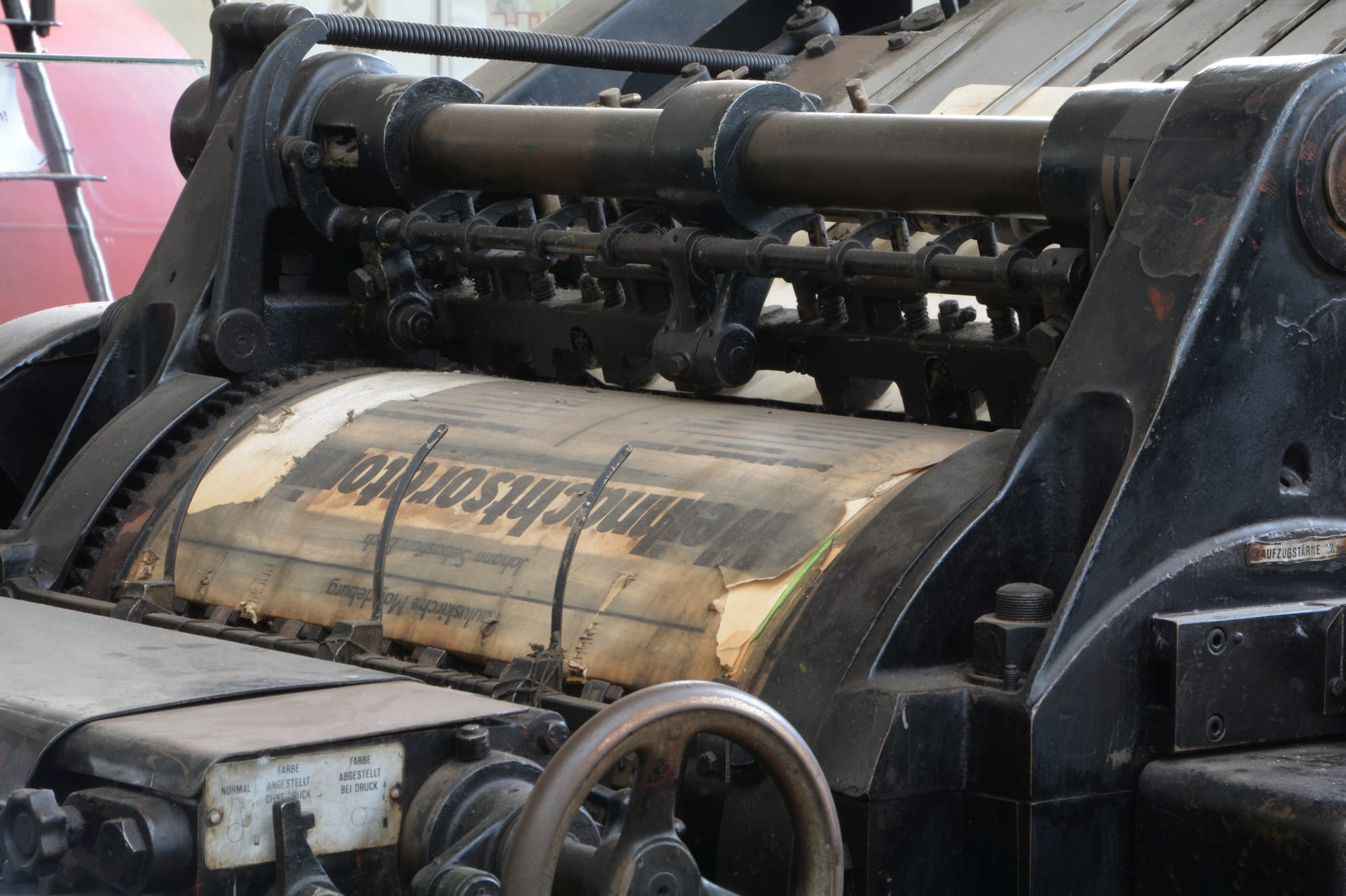 An old-fashioned printing press