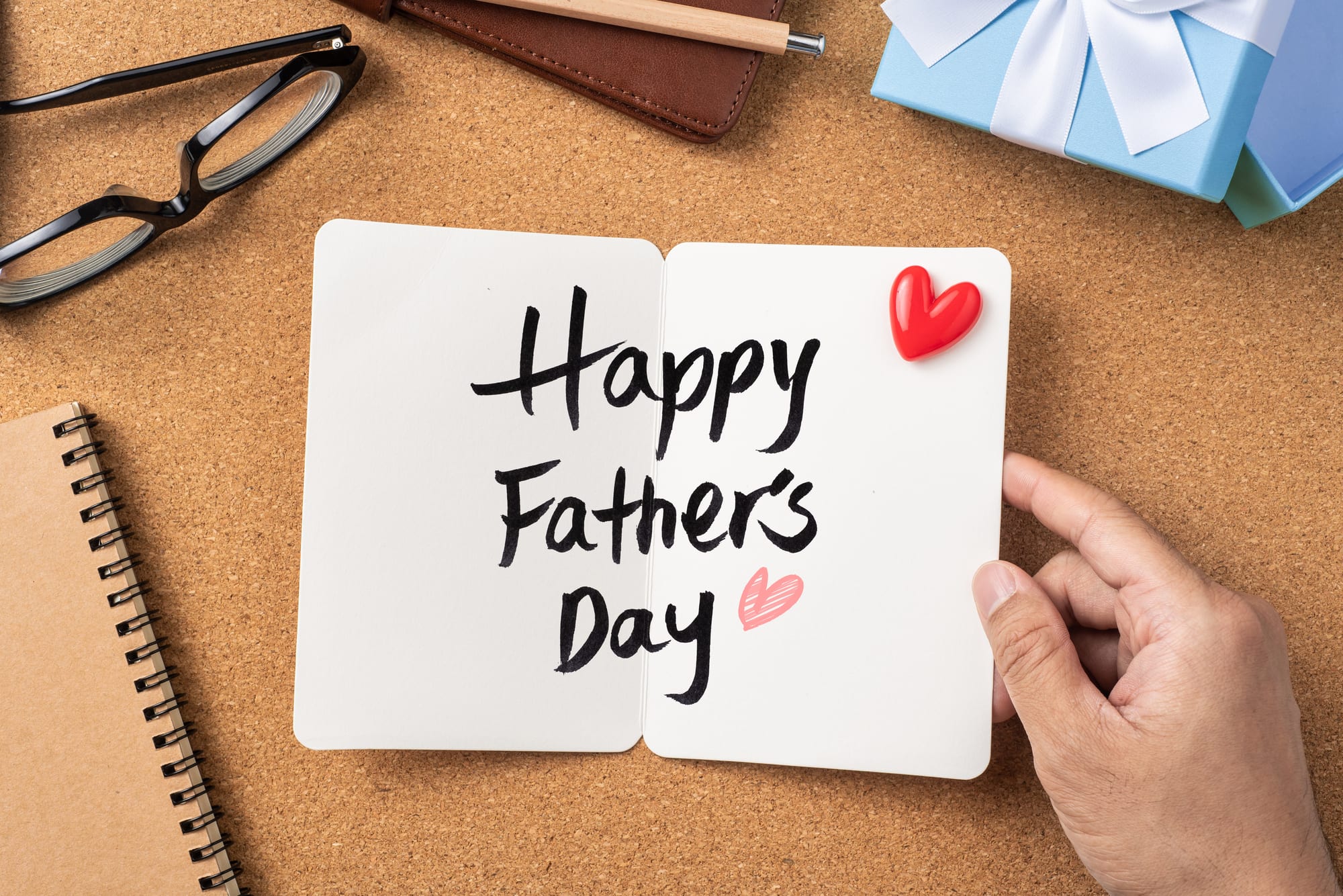 Happy Father’s Day message in a notebook