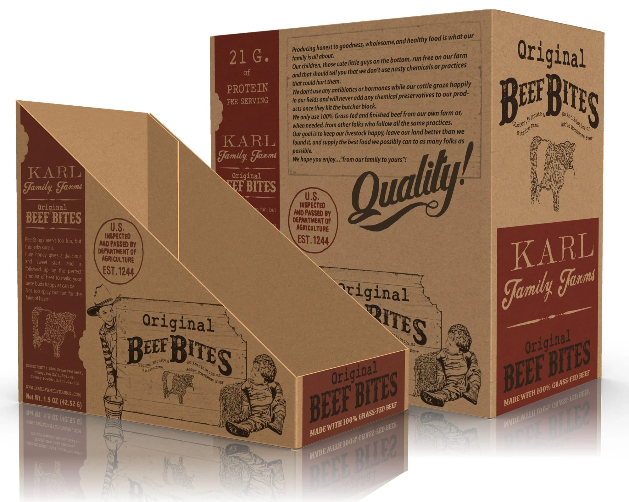 Sustainable shelf-ready packaging made with kraft cardstock
