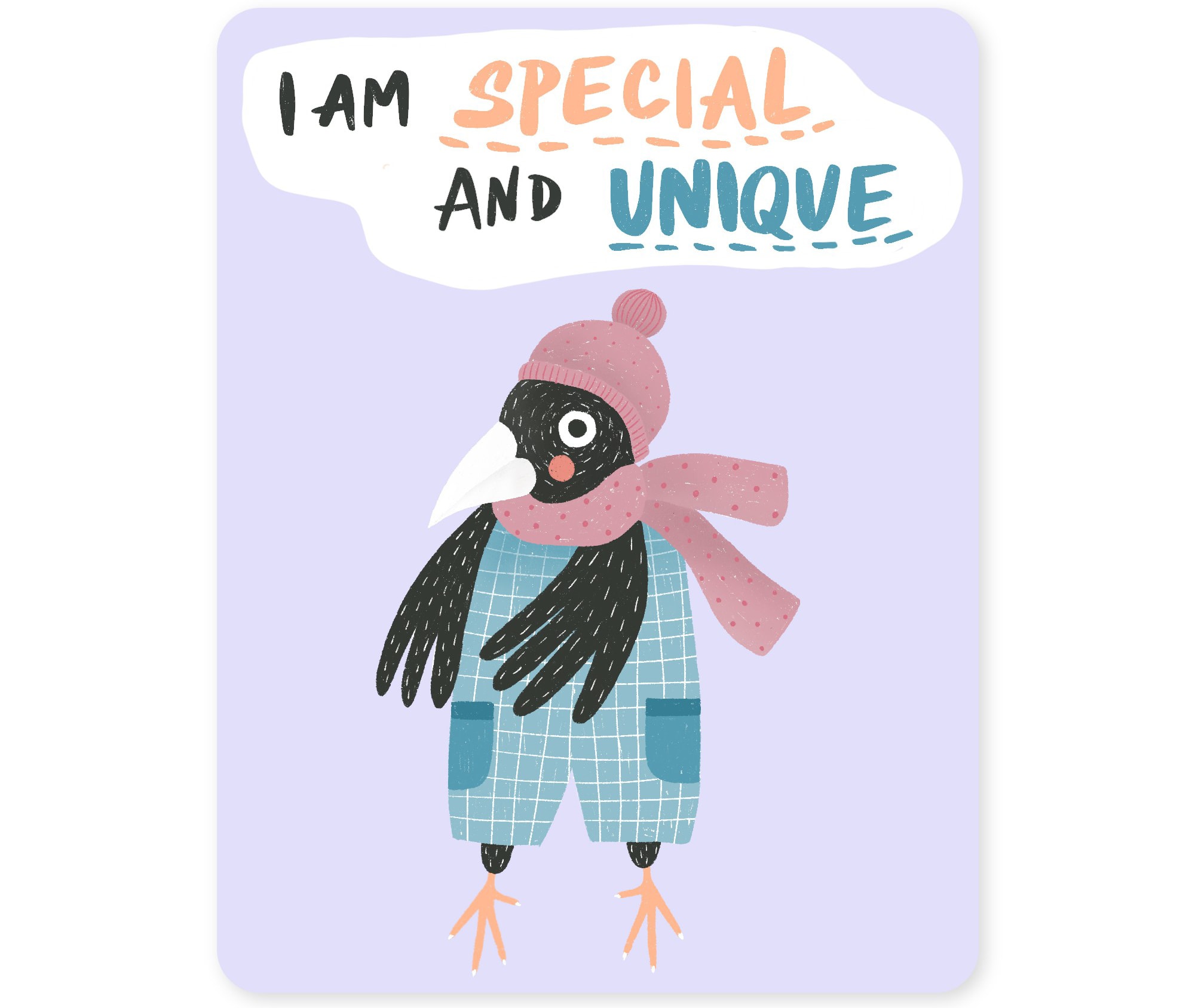 Unique illustrated holiday card