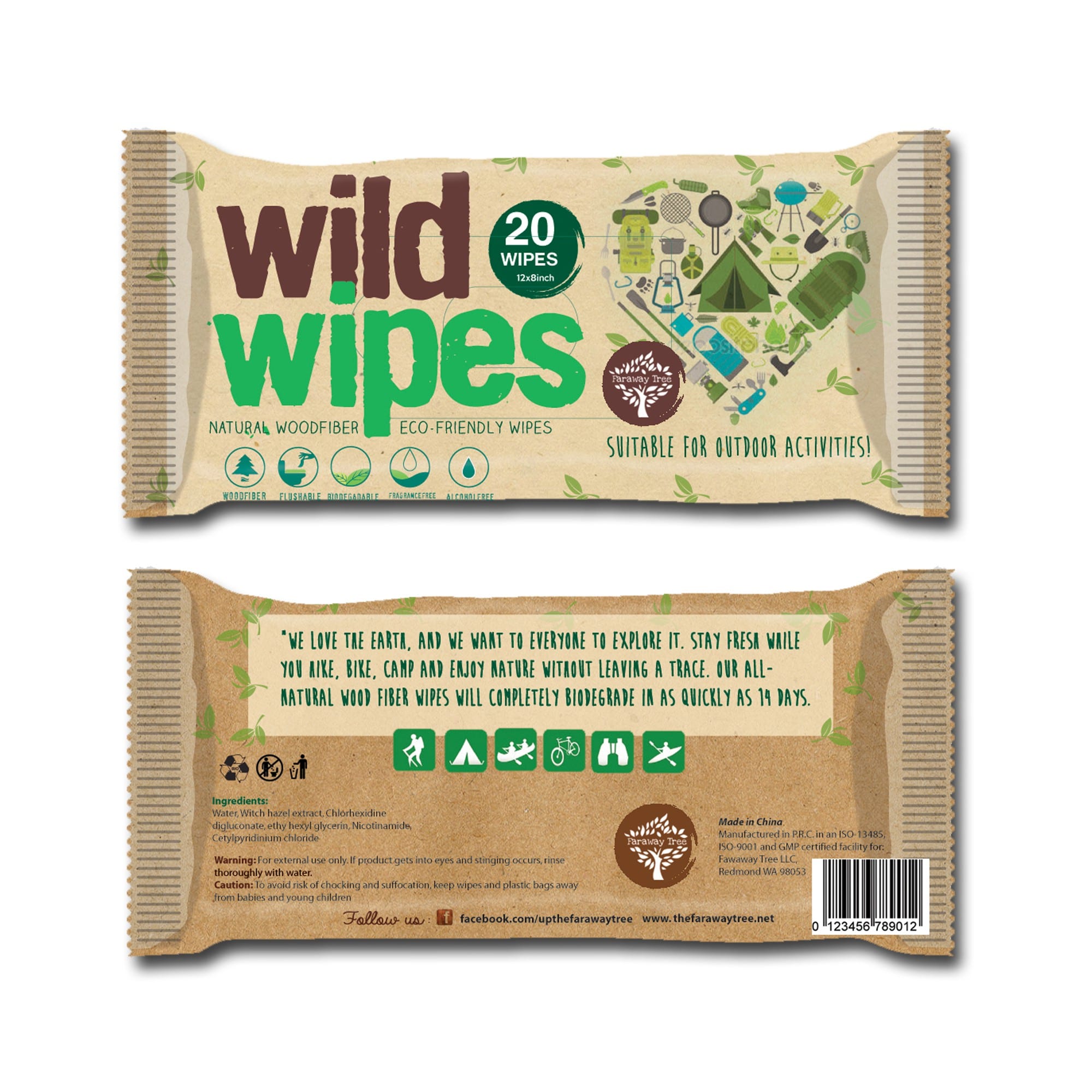 Packaging for eco-friendly wipes by bow wow wow