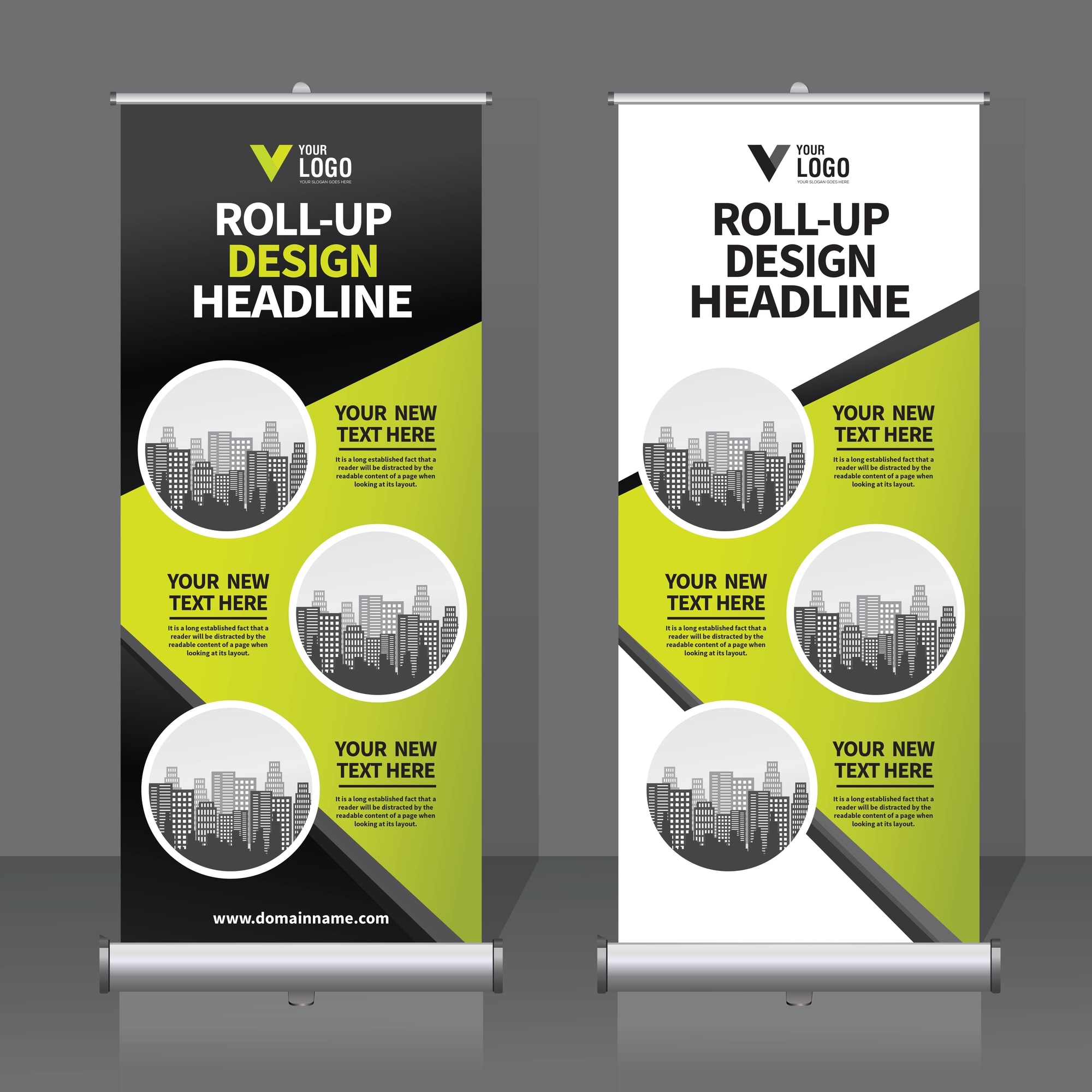 Retractable banner design template