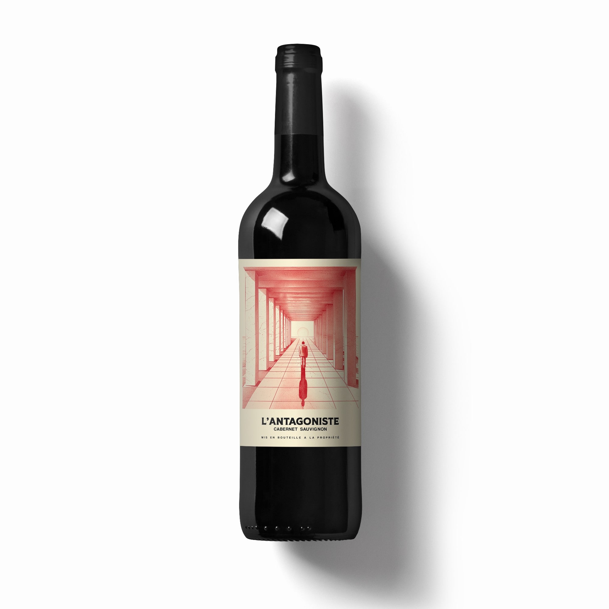 Wine label design demonstrating the Curated Frames packaging design trend 2025