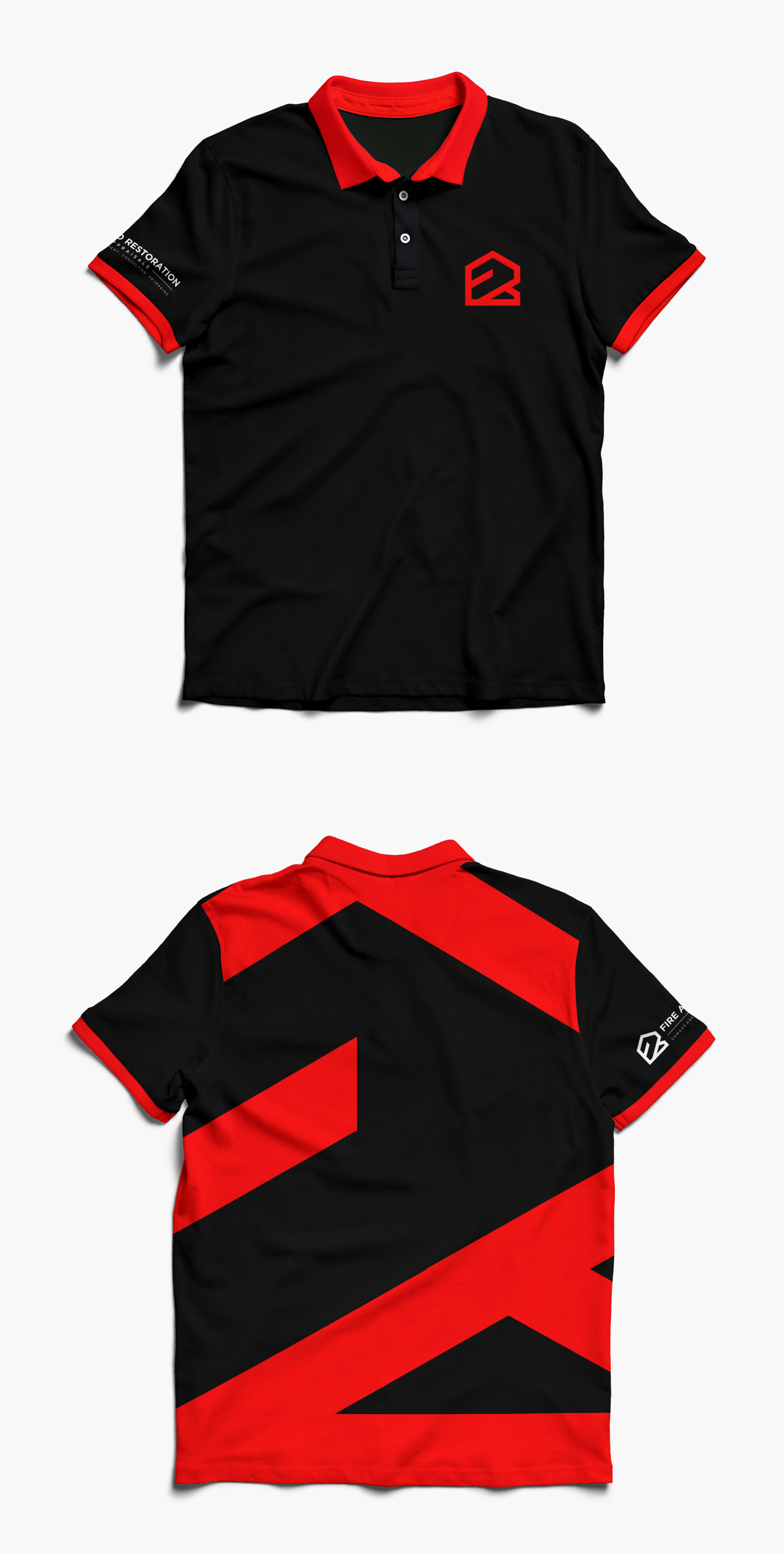 T-shirt with a trio design placement: Full back, left chest and sleeve