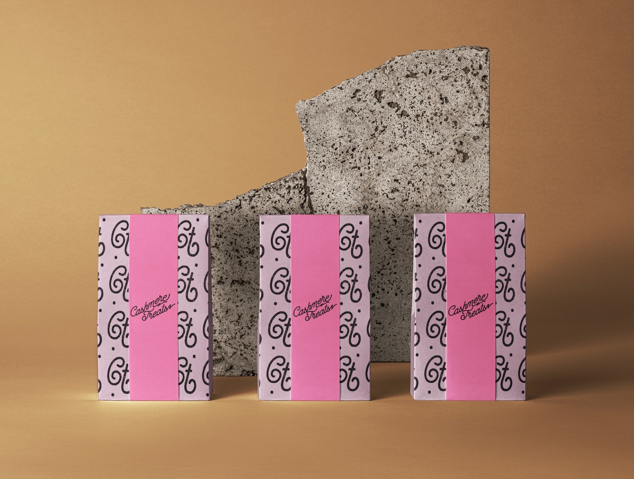 pink color-block box design