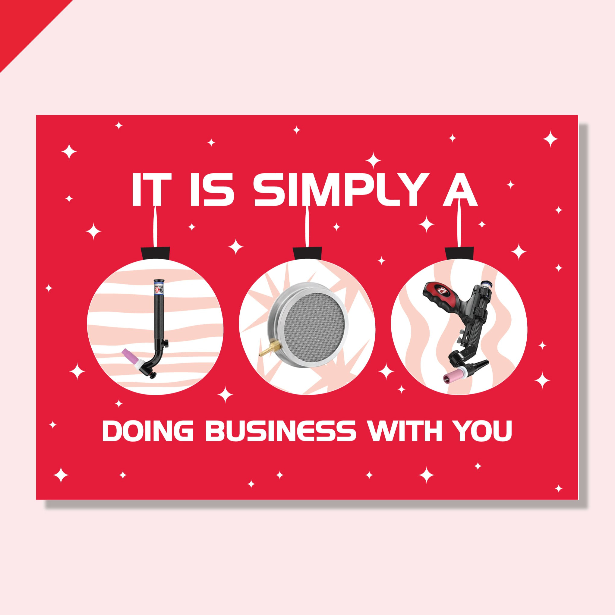 CK Worldwide Christmas card design showcasing products