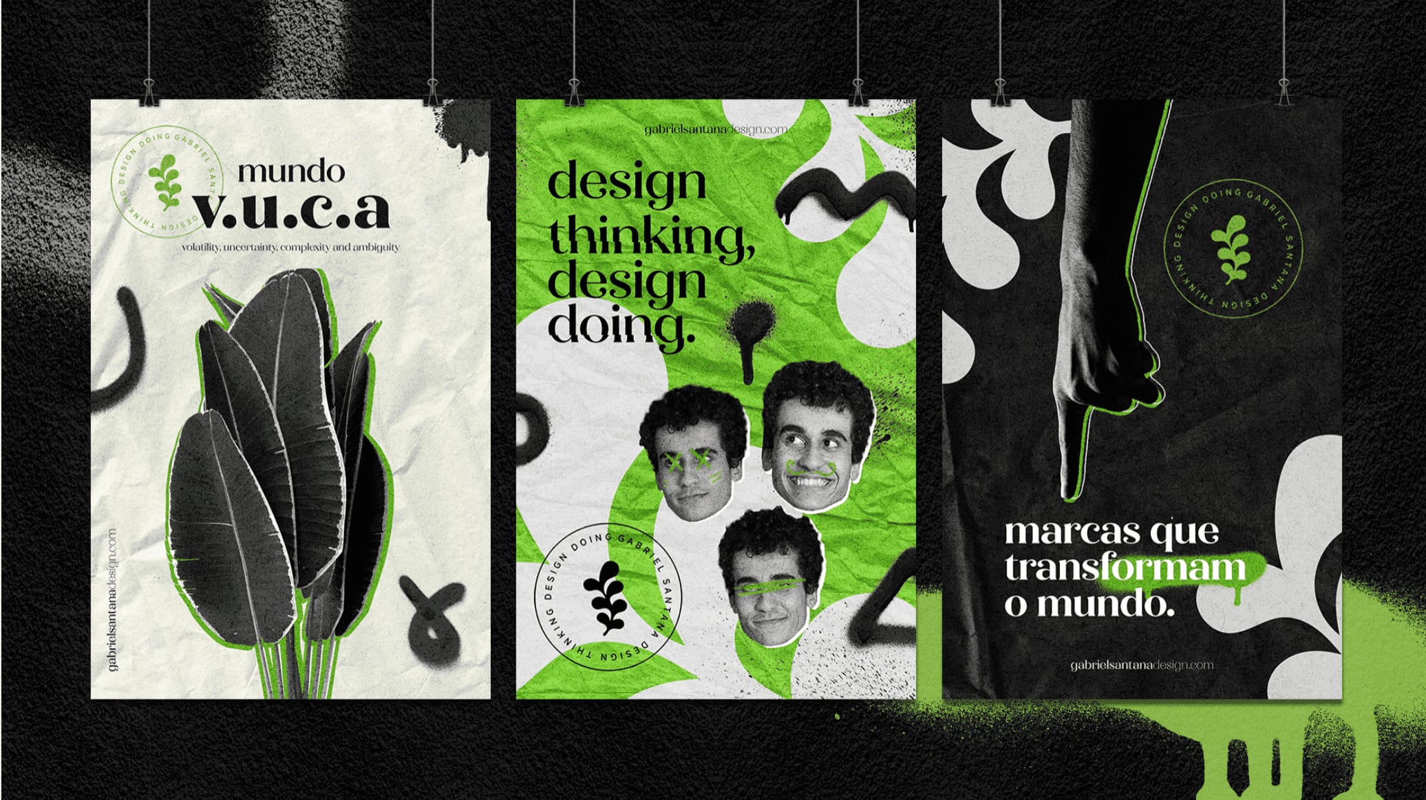 Branded poster designs and merchandise