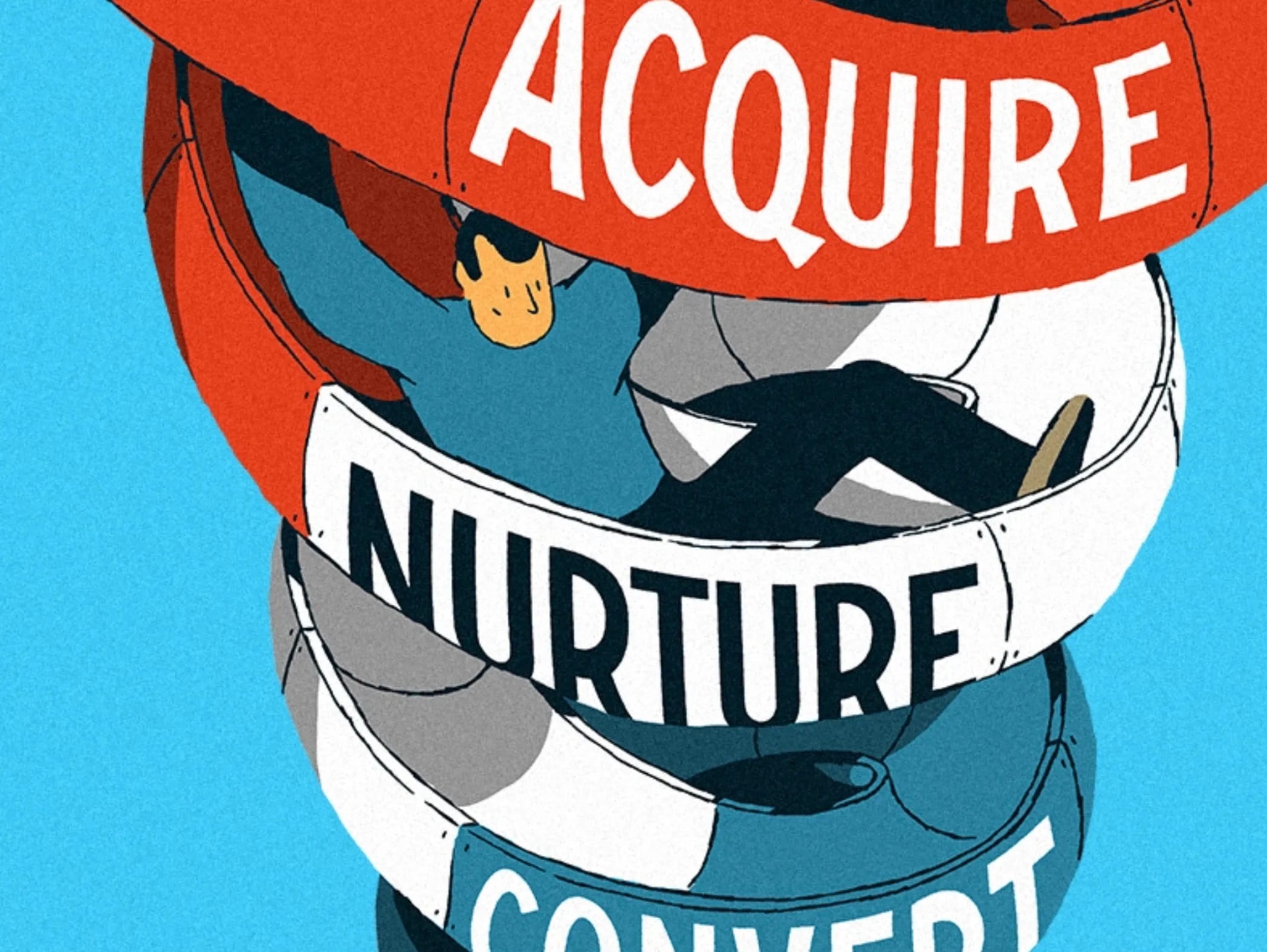 An illustration of an alternative marketing funnel.
