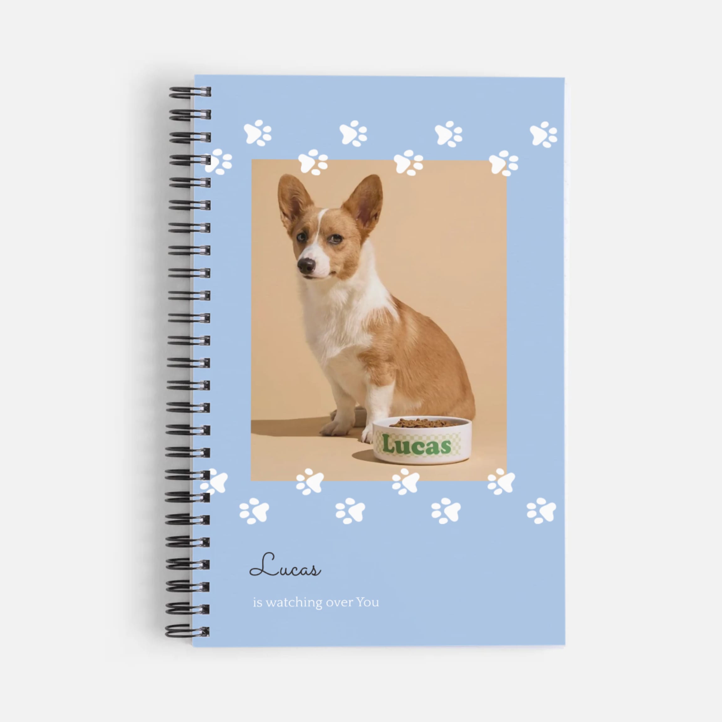 Custom notebook with a dog photo