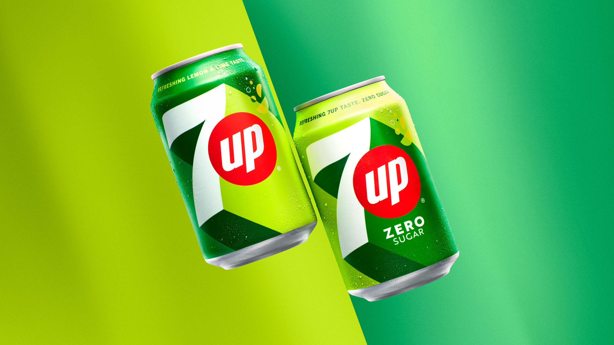 Ein Bild des 7Up-Rebrandings von PepsiCo 2023