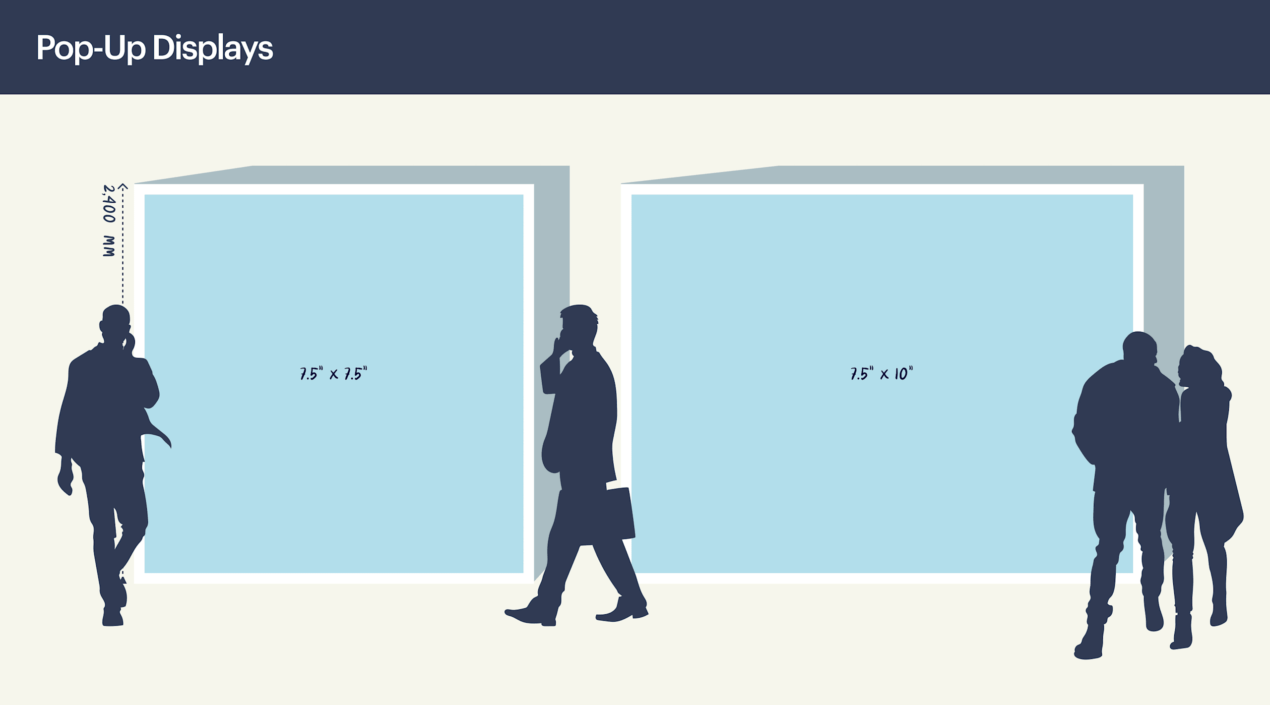 Pop-up displays are a really popular option for for events, trade shows, and retail activations