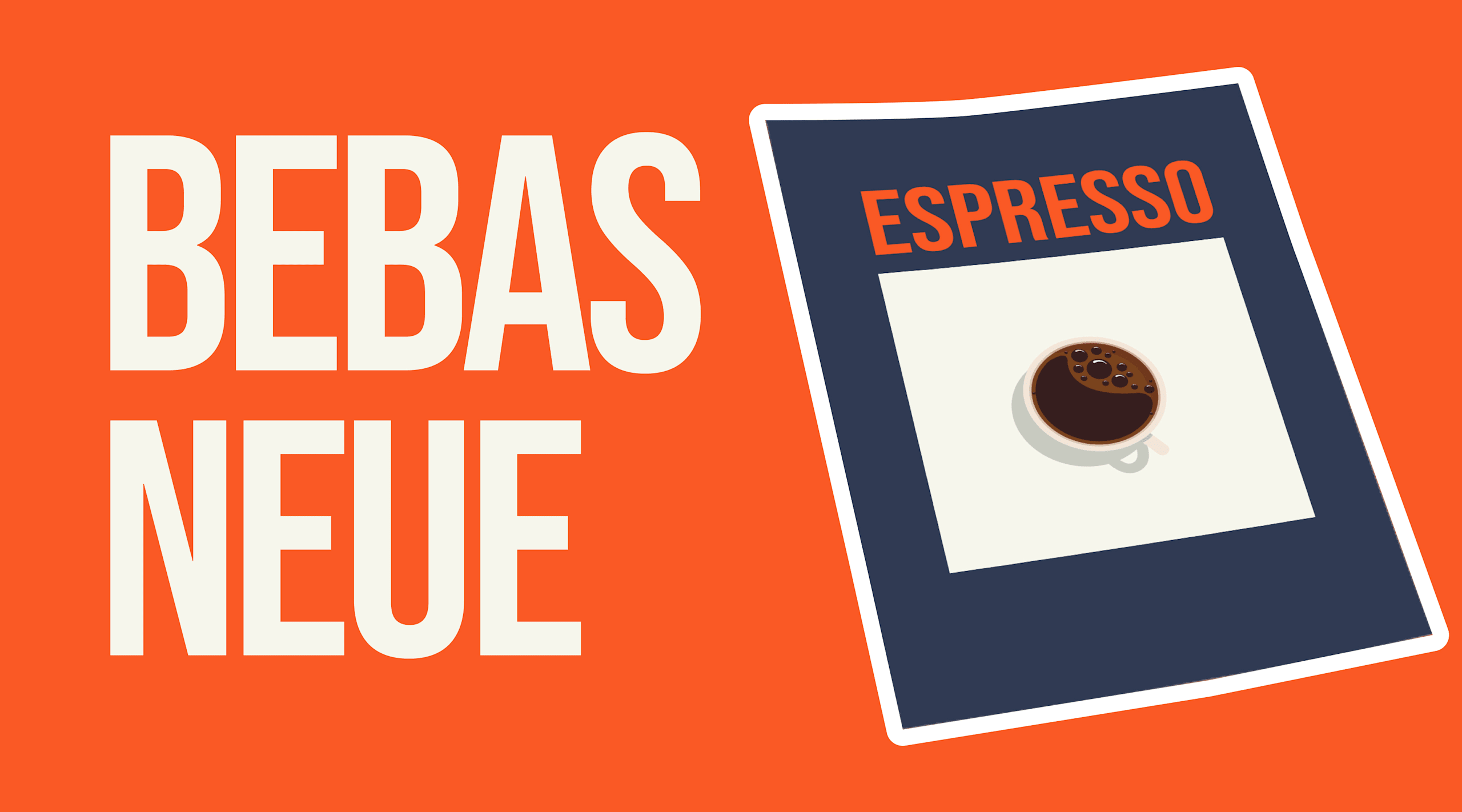 Bebas Neue bold, compact poster fonts with an all-caps style.
