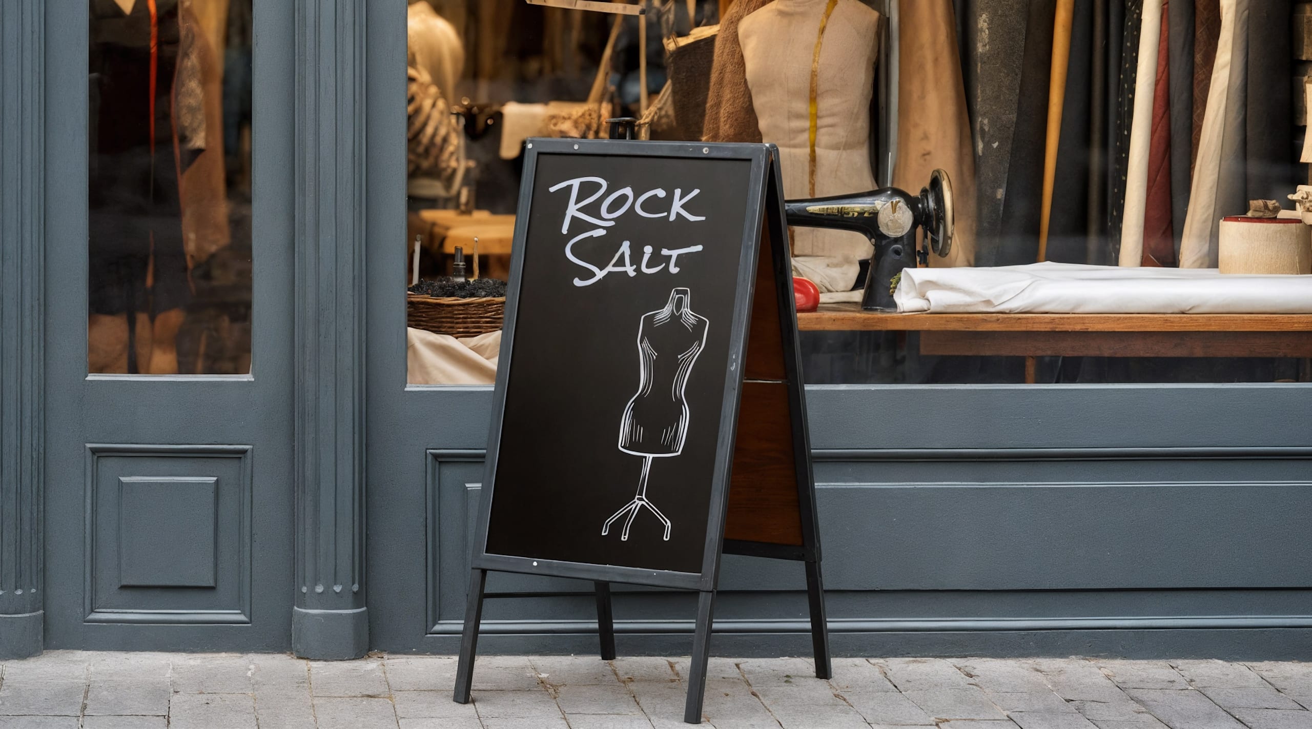 Rock Salt font for signs has a hand-written style