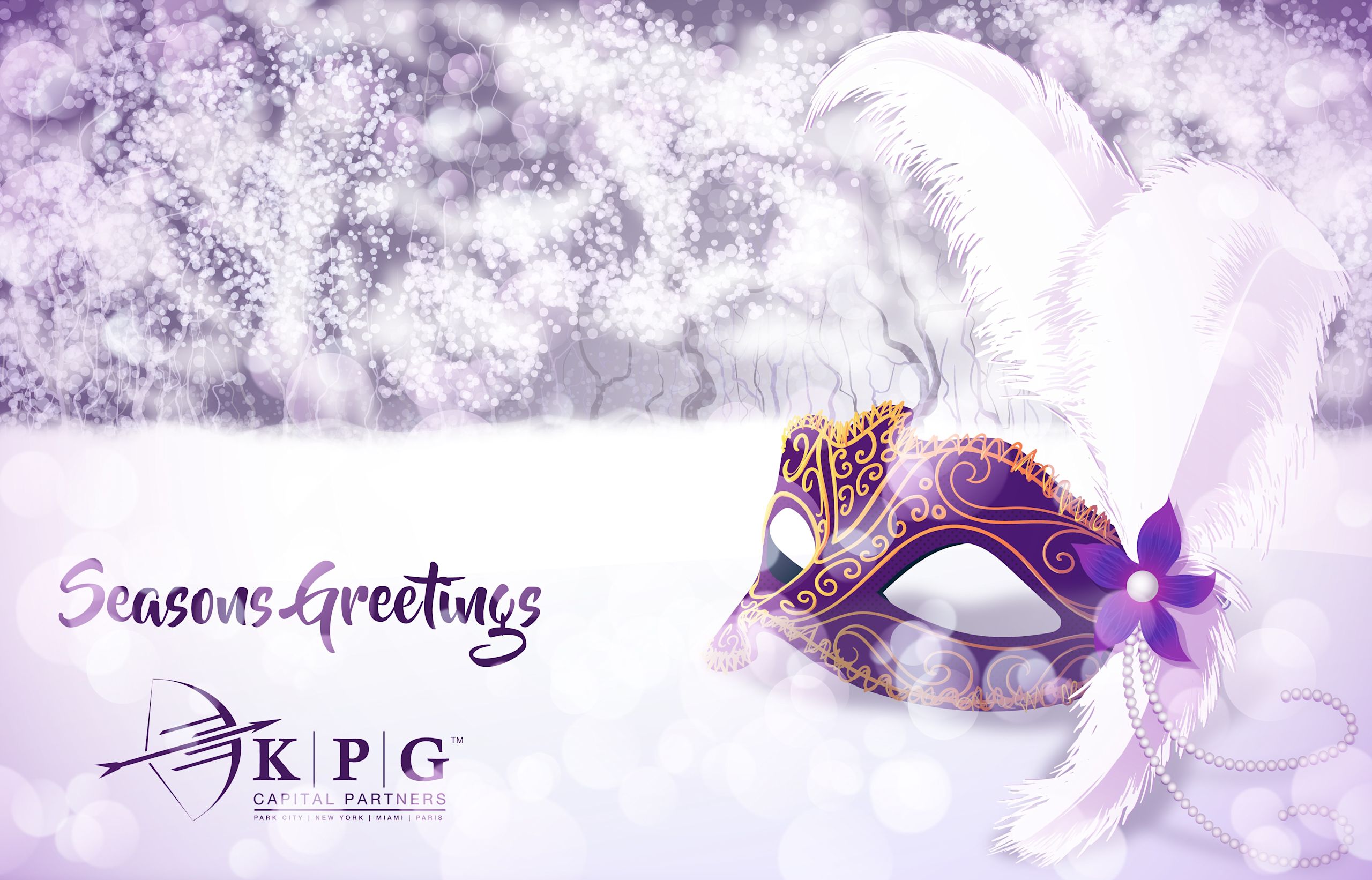 Custom holiday cards: focus on the snow fall