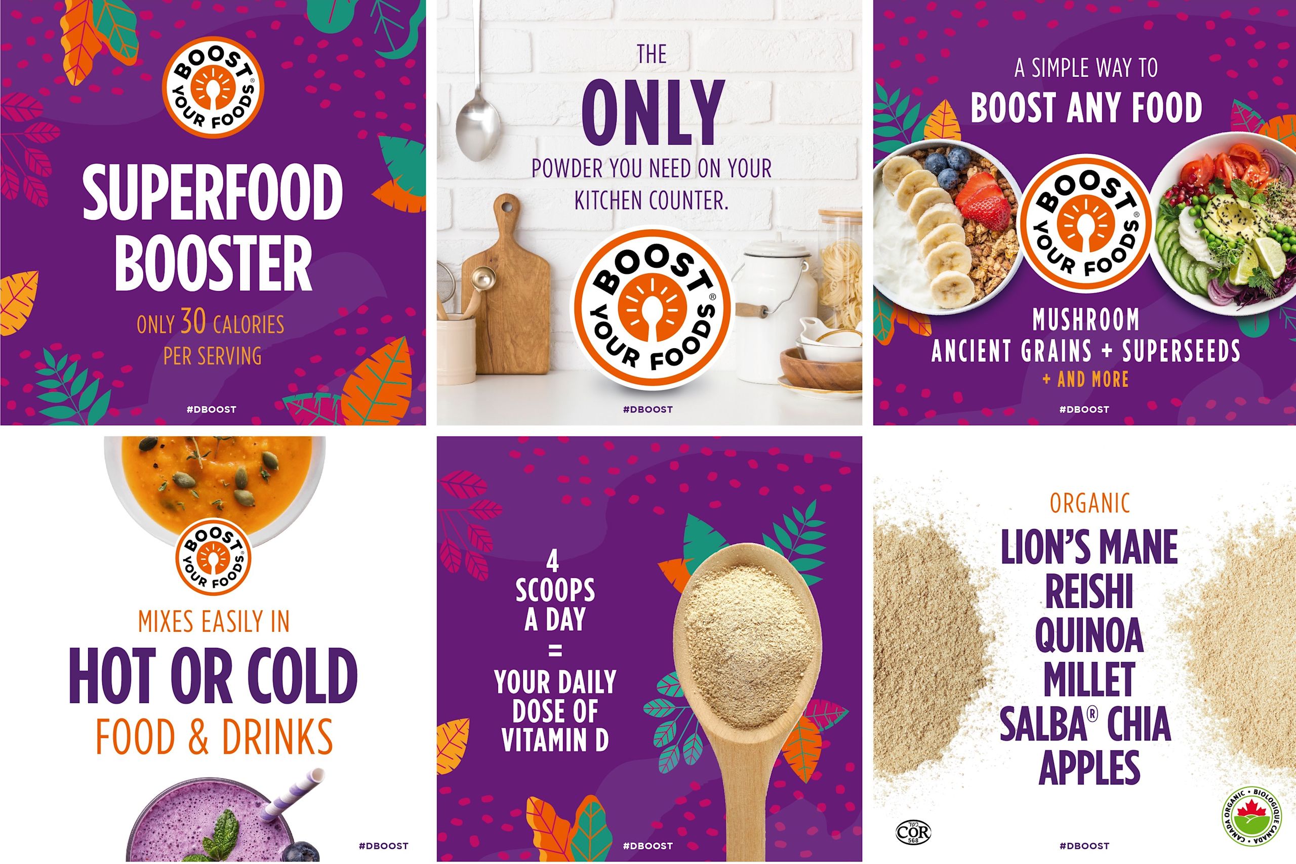 Social media content template design for a food brand