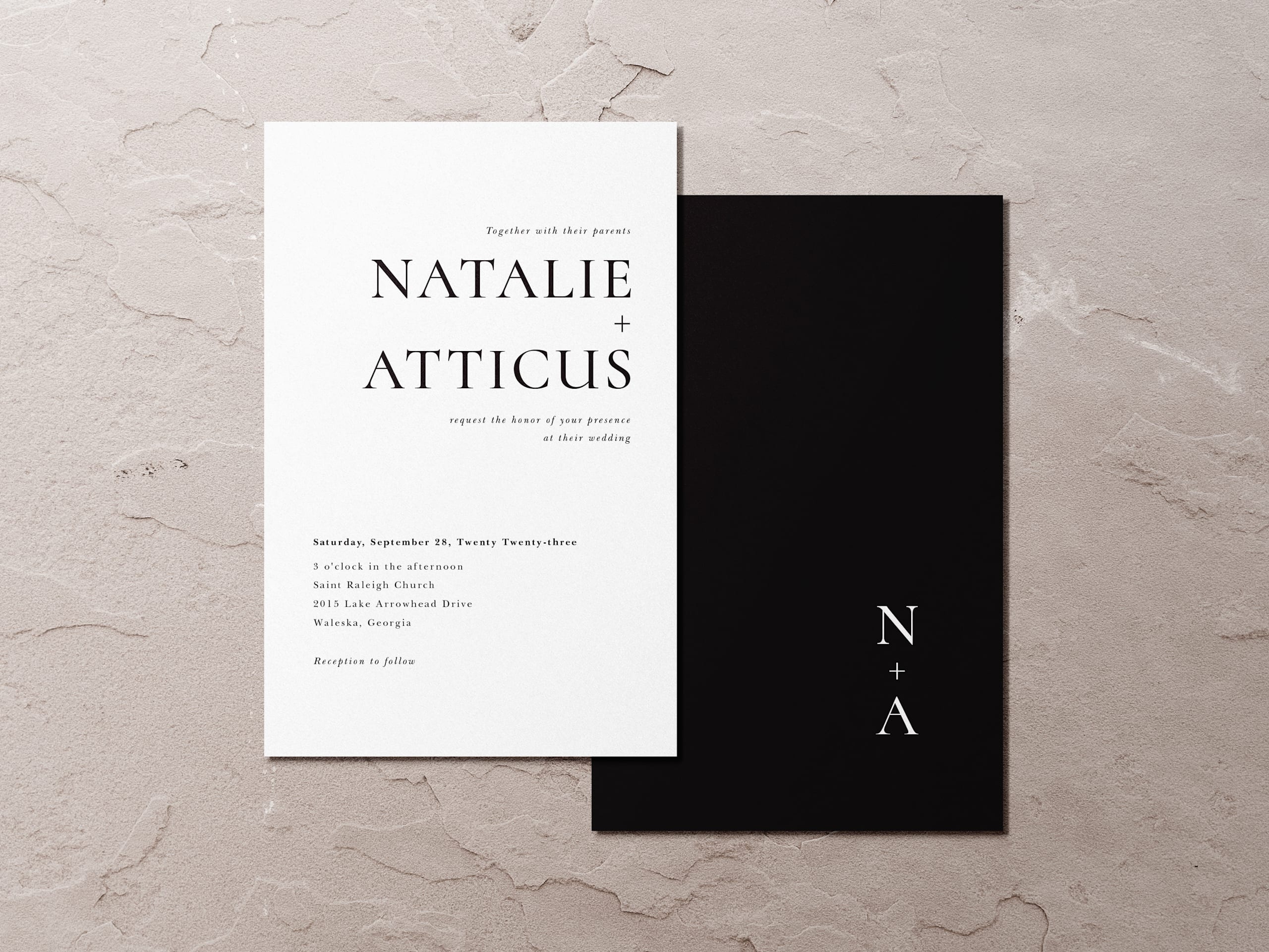 Monochrome wedding logo