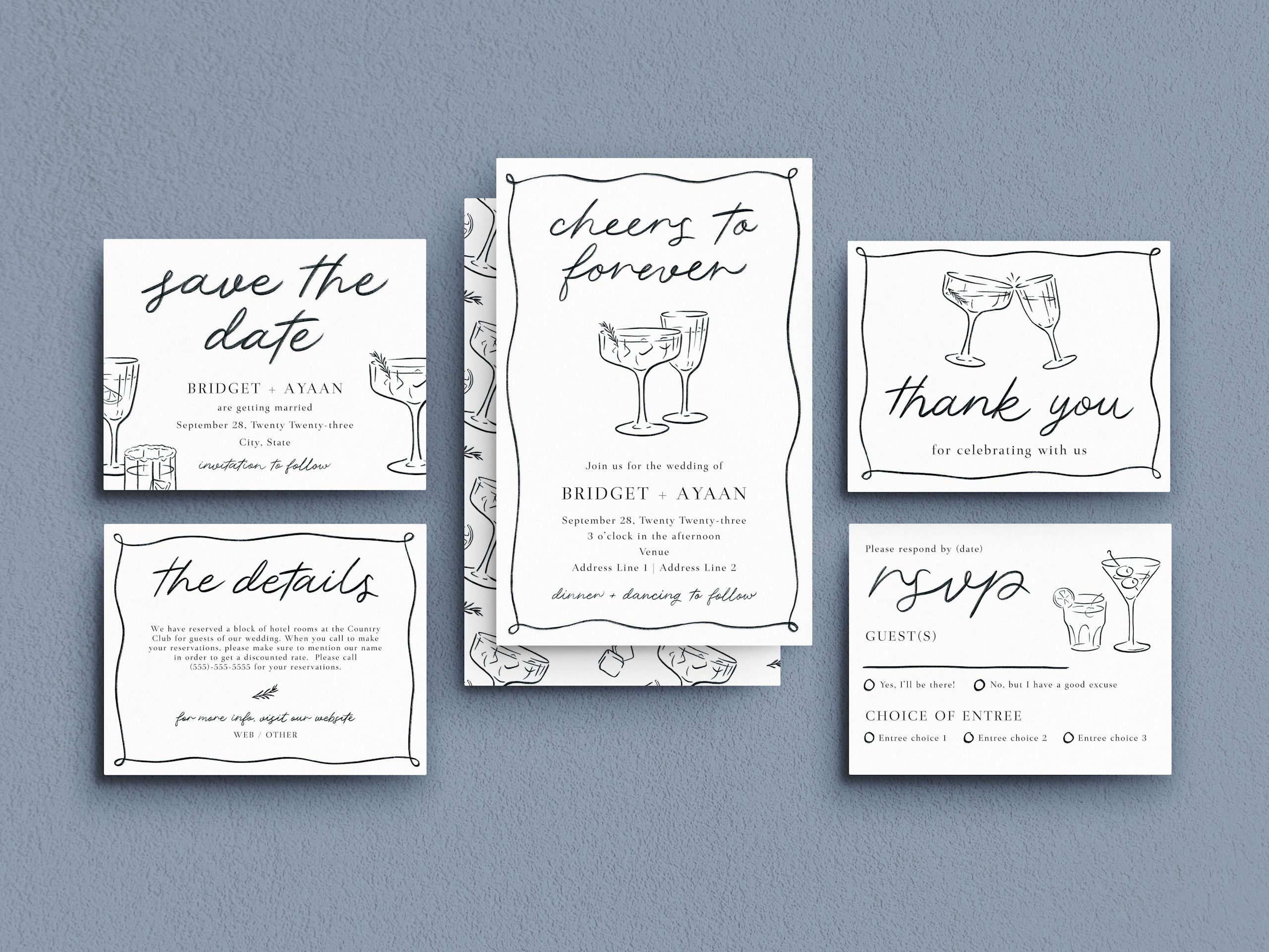 A wedding invitation design template