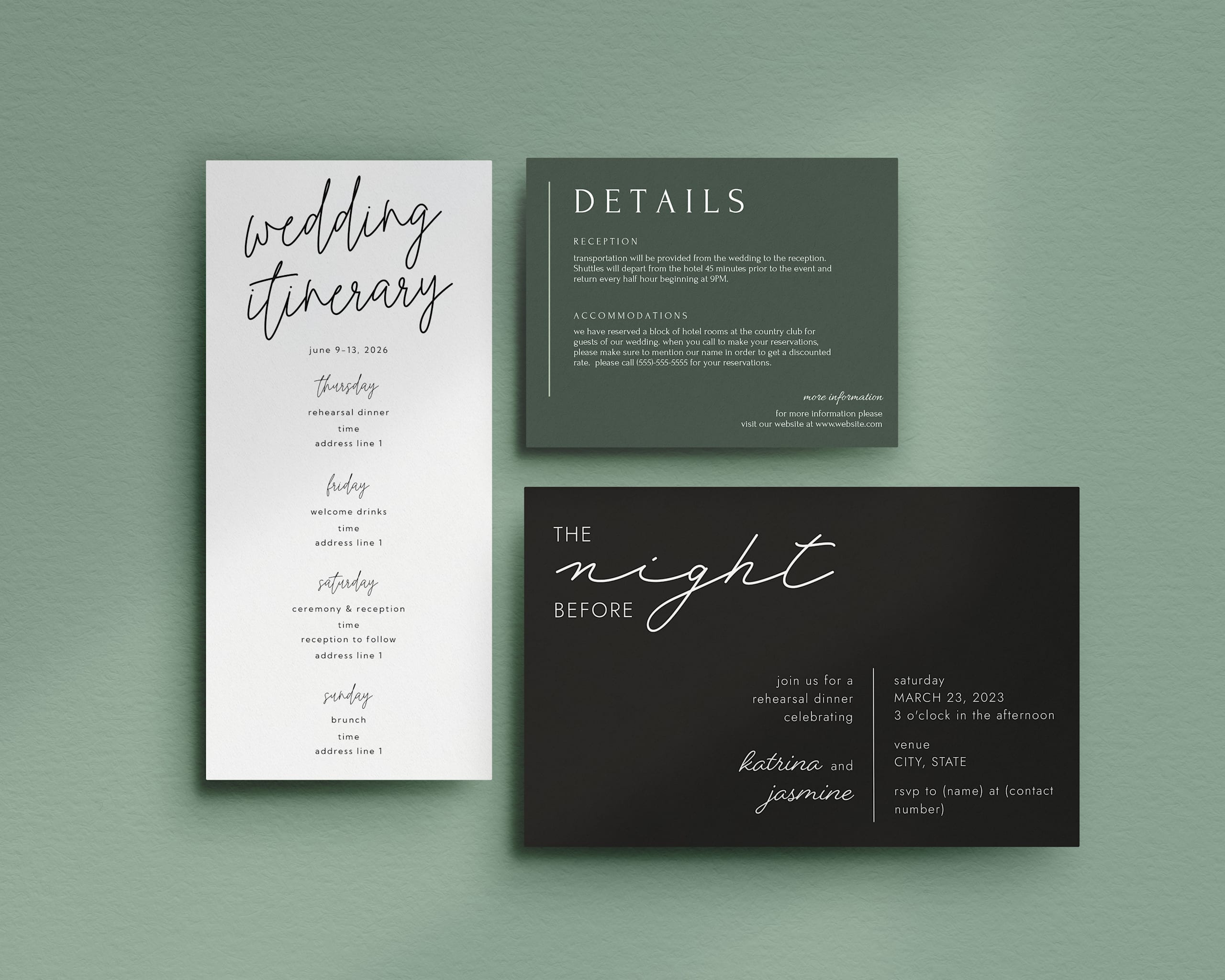 recommended extras wedding stationary templates