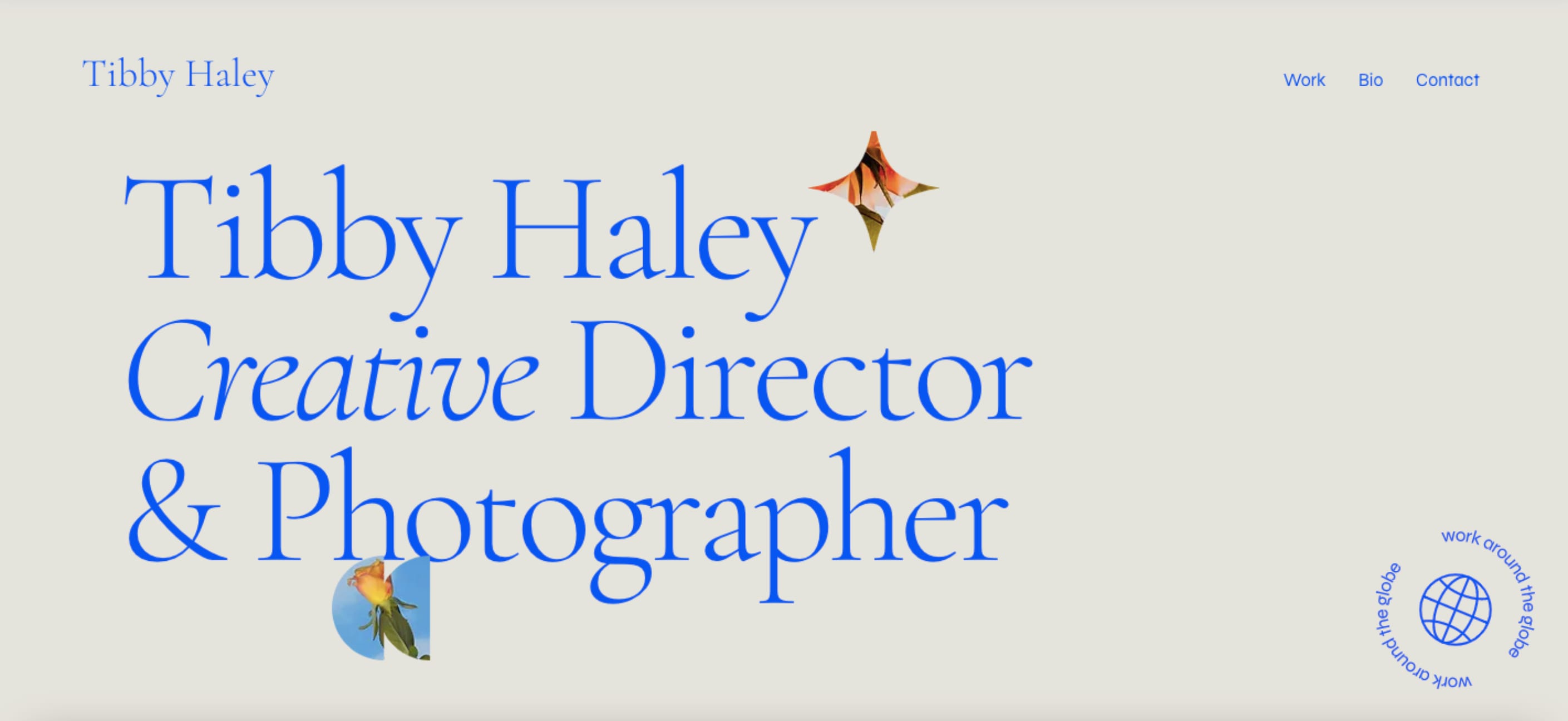 Customizable website template for a creative director and photographer