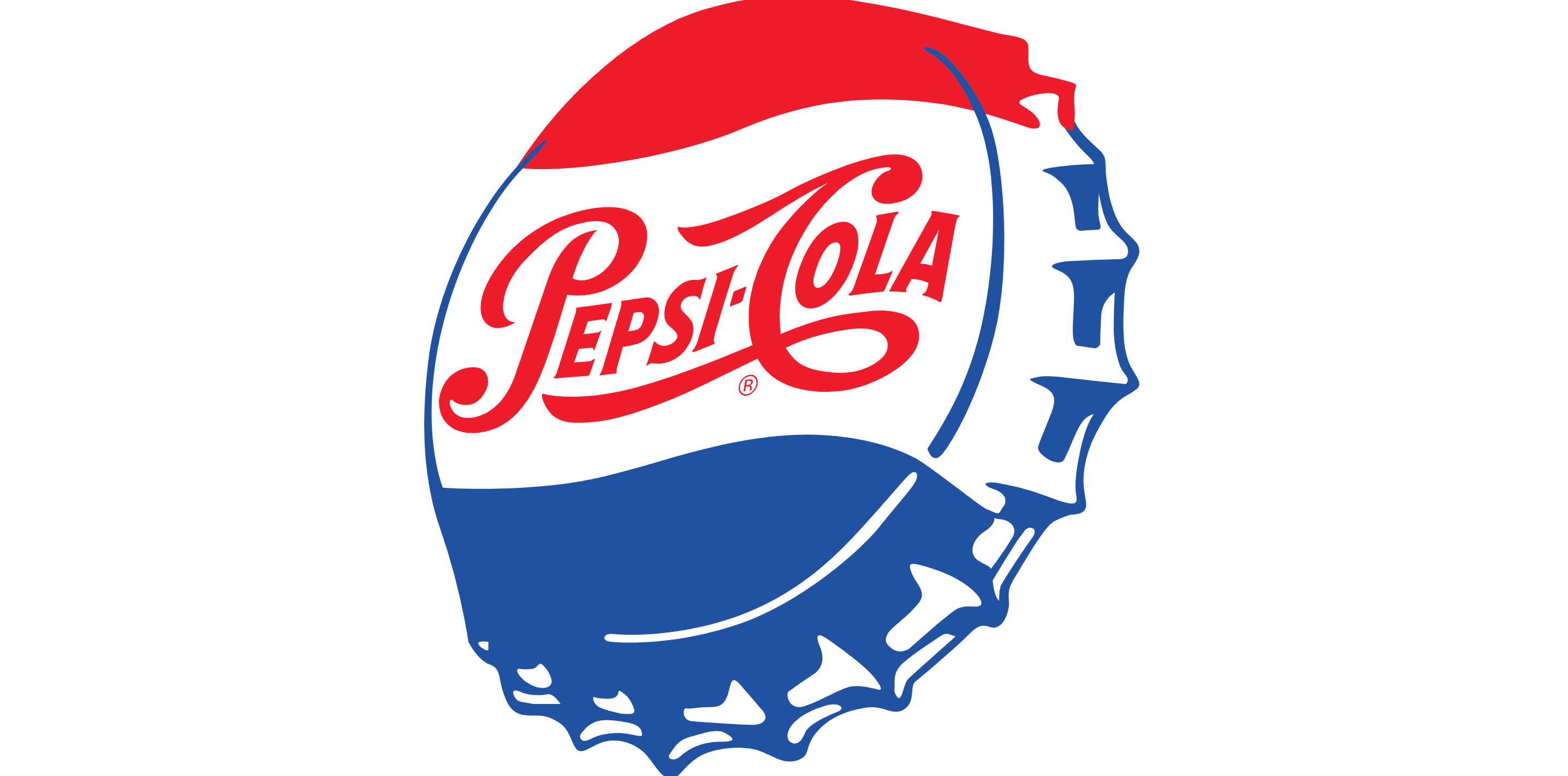 pepsi logo history: 1950s Pepsi-Cola bottlecap logo