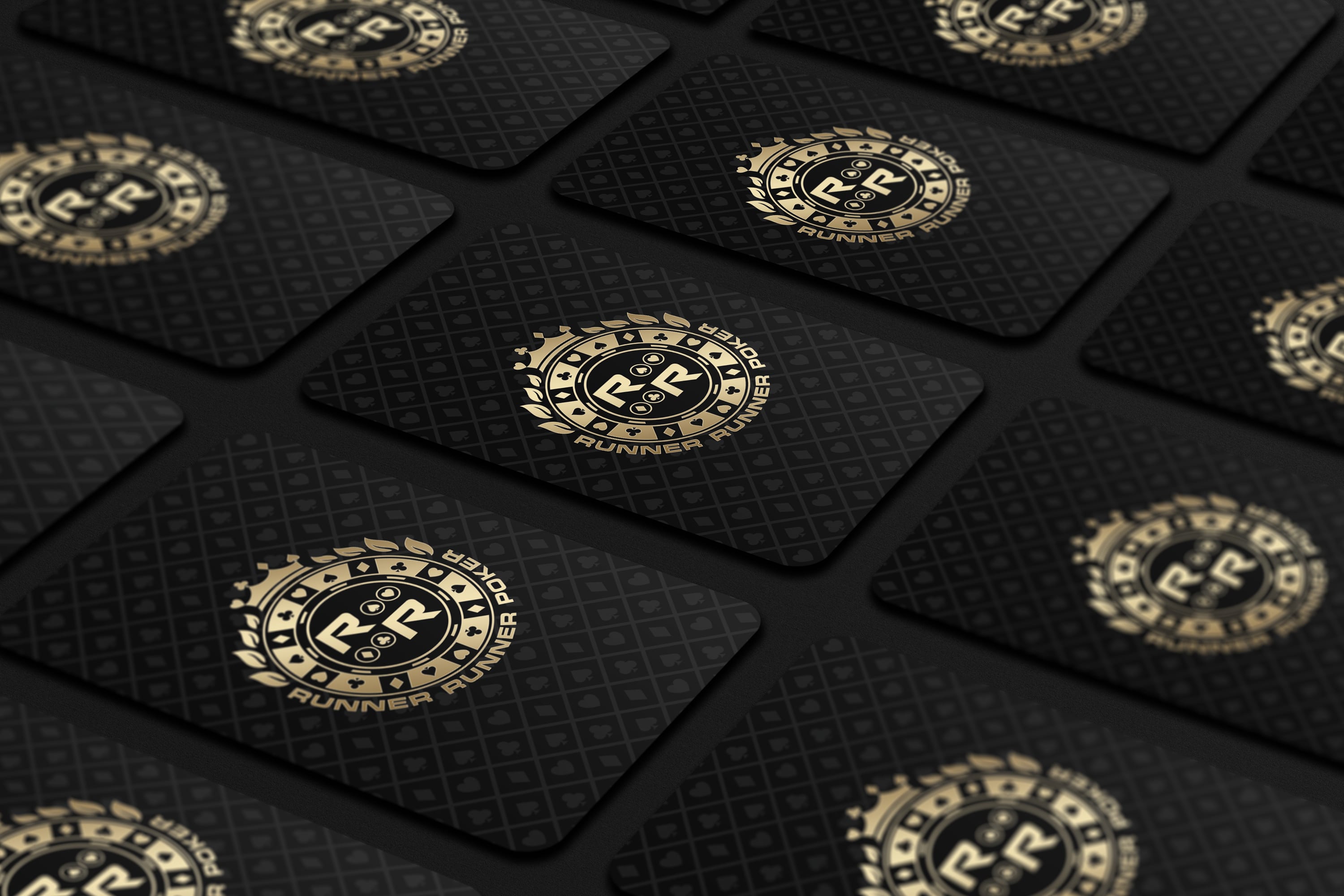 Foil stamped logo on card