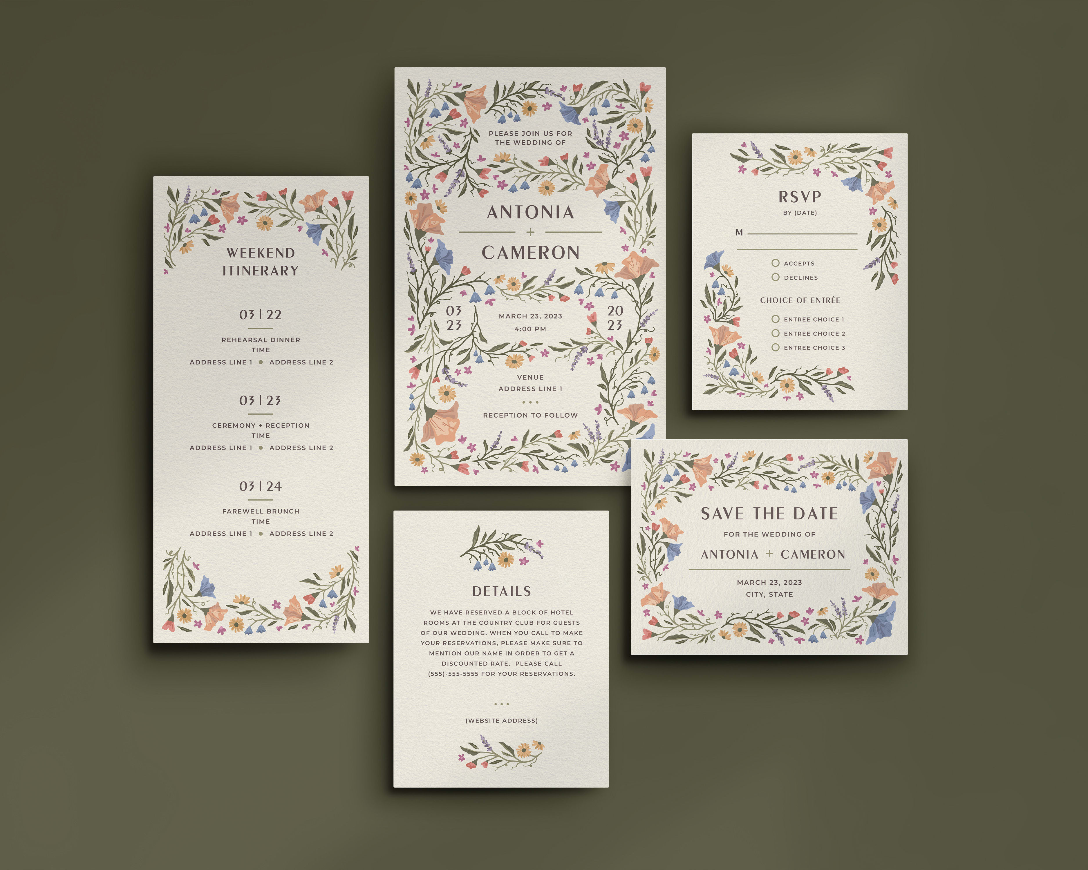 Easy-to-read RSVP card