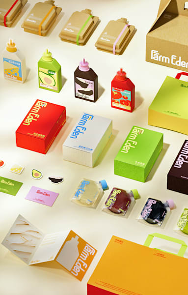 Unusual, brightly colored sauce packaging as an example of the Double Take Packaging packaging trend 2026