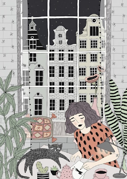 Exemple de la tendance « Retour du dessin à main levée » de 2024