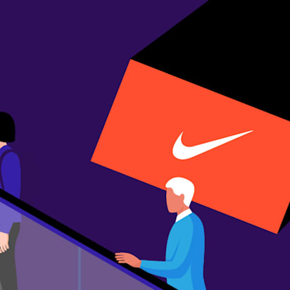 nike logo and apple watch with apple logo