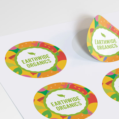 circle sticker advertising earthwide organics