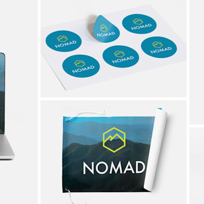 A selection of branded marketing materials and designs for a small business.
