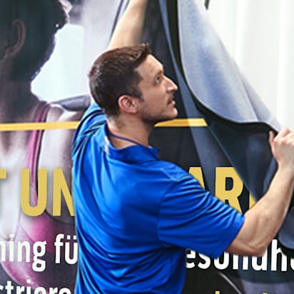 Messewand für Fitnessindustrie