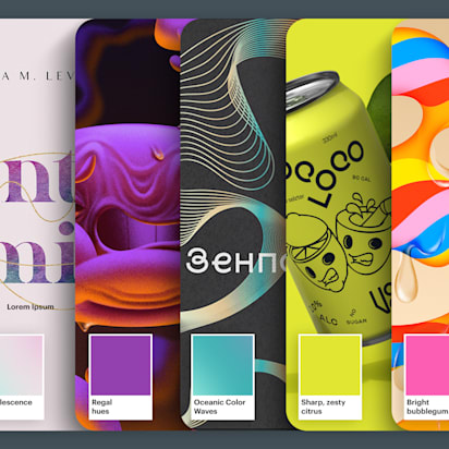 collage of the 2024 color trends