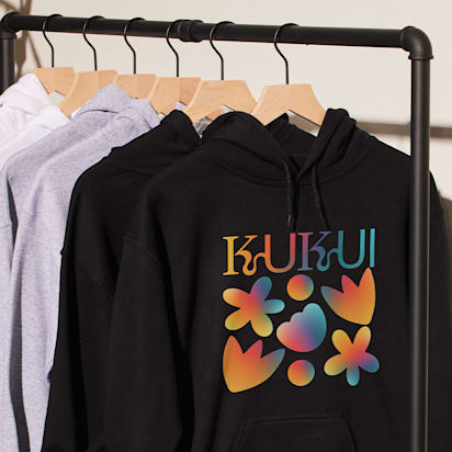Best blank hoodies displayed on clothing rack with custom print design ready for branding and printing