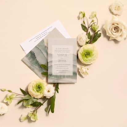 Rustic and earthy wedding invitation idea