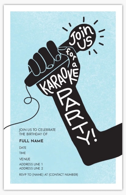 Karaoke birthday party invitation