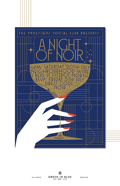 Themed party invitation design