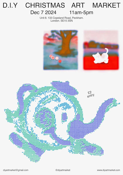 Tactile Craft graphic design trend 2026 in poster design for a Christmas Art Market