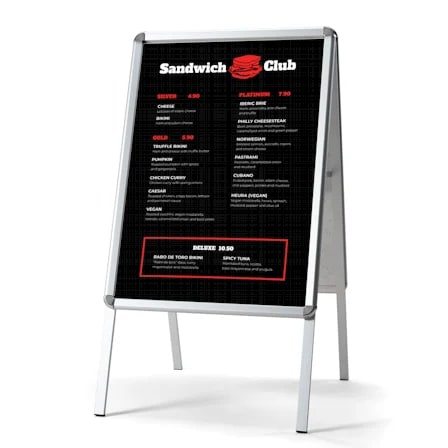 Sandwich board sign