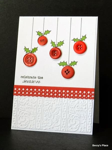 Christmas Card With Buttons