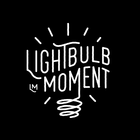 a lightbulb on a black background