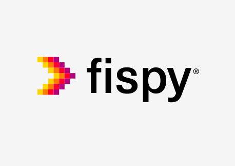 Multicolor pixelated logo with wordmark logo