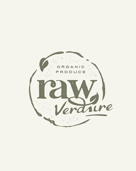 Logo-Design mit dem Grafikdesign-Trend "Rewilding Design" in erdigen Tönen mit natürlichen Elementen