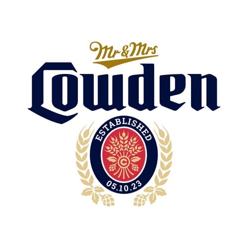 Beer-themed wedding logo idea