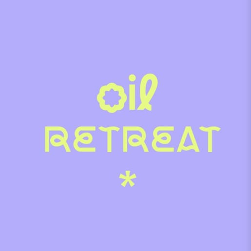 Oil Retreat logo with mismatched letters for Logo Trends 2025