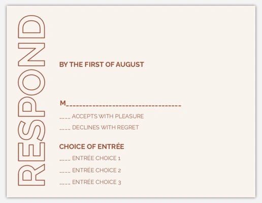 Wedding RSVP card wording with clear deadline