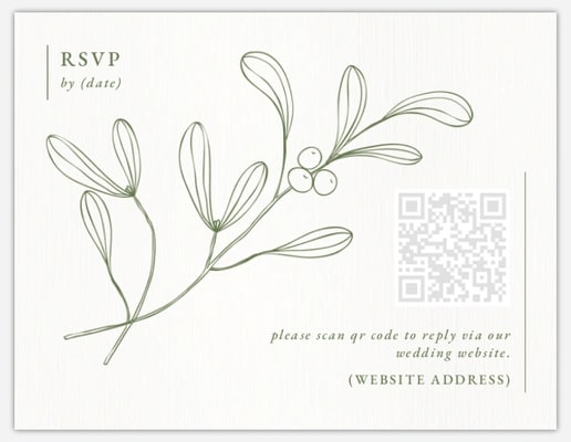 Wedding RSVP wording with QR code