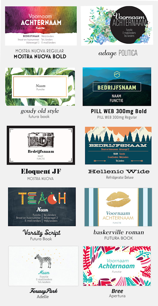 lettertypecombinaties