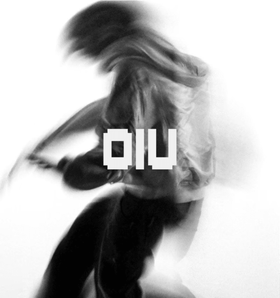 Pixel logo above blurred image of someone dancinga